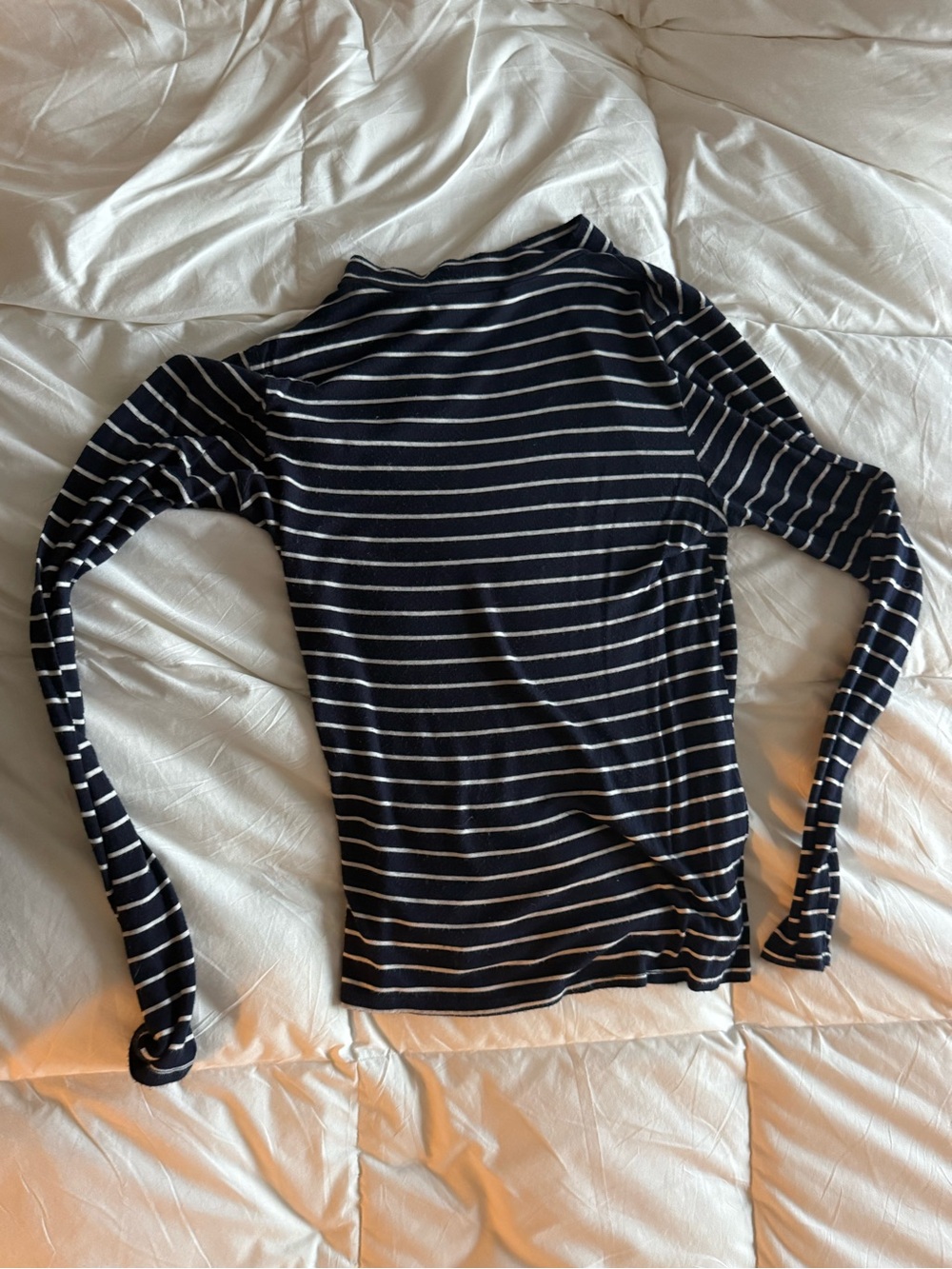 Lulu's Navy and White Striped Long Sleeve Tee